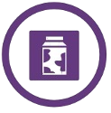 icono de presencia de lacteos en este plato